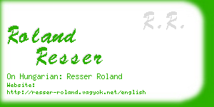 roland resser business card